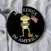 No Kings in America Anti-Trump Protest Large Button (Beispiel)