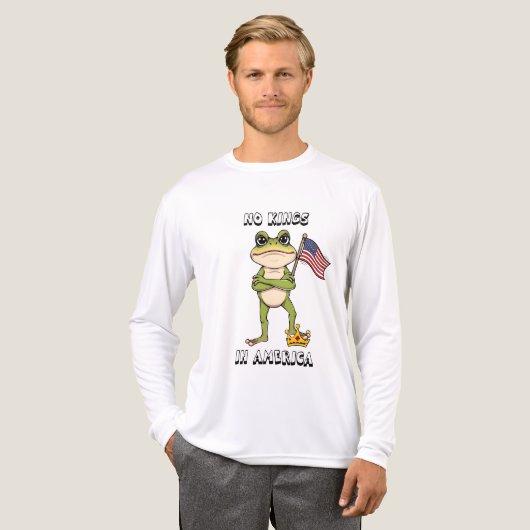 No Kings in America Anti-Trump Protest Tri-Blend Shirt (Vorderseite komplett)