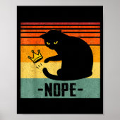 No Kings In America Black Cat Funny Cat Kicking Cr Poster (Vorne)
