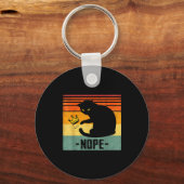 No Kings In America Black Cat Funny Cat Kicking Cr Schlüsselanhänger (Vorderseite)