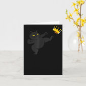 No Kings In America Black Cat Funny Litical Meme 4 Karte (Gelbe Blume)