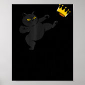 No Kings In America Black Cat Funny Litical Meme 4 Poster (Vorne)