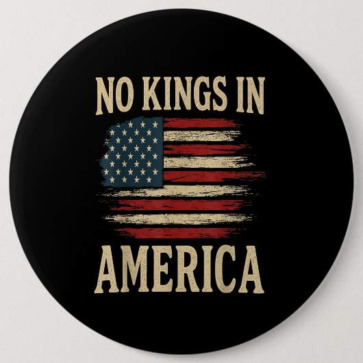 No Kings in America  Button (Vorderseite)