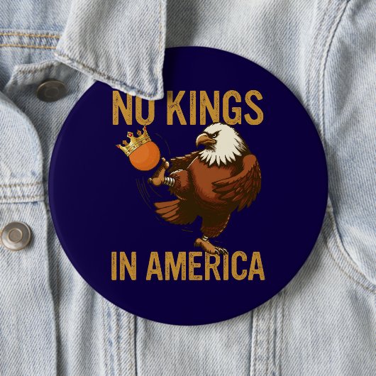 No Kings in America Button (Beispiel)