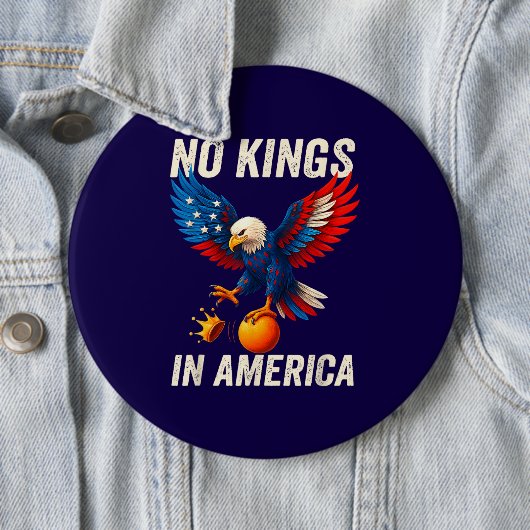 No Kings in America Button (Beispiel)