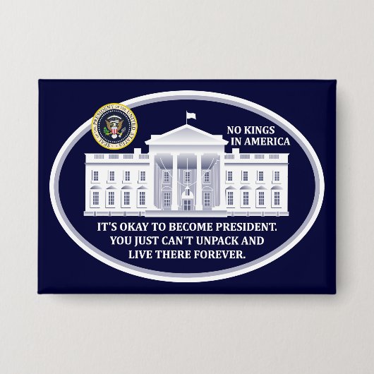 No Kings in America Button (Vorderseite)