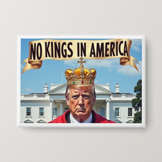 No Kings in America Button (Vorderseite)