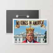 No Kings in America Button (Vorderseite/Rückseite)