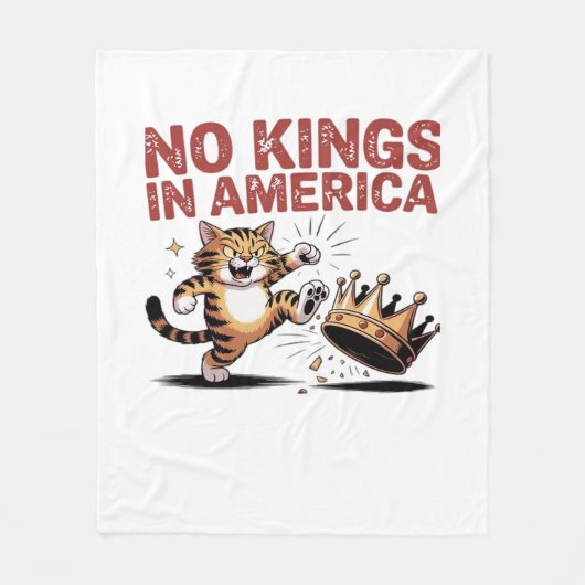 No Kings In America Classic Aesthetic Design Fleecedecke (Vorderseite)