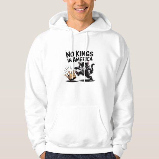 No Kings In America Classic Bold Casual Hoodie (Vorderseite)