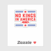 No Kings In America Classic Minimal Clean Aufkleber (Blatt)
