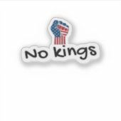 No Kings In America Classic Minimal Clean Aufkleber (Vorderseite)