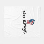 No Kings In America Classic Minimal Clean Fleecedecke (Vorderseite (Horizontal))