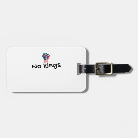 No Kings In America Classic Minimal Clean Gepäckanhänger (Vorderseite horizontal)