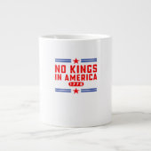 No Kings In America Classic Minimal Clean Jumbo-Tasse (Vorderseite)