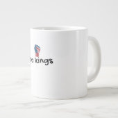 No Kings In America Classic Minimal Clean Jumbo-Tasse (Vorderseite Rechts)