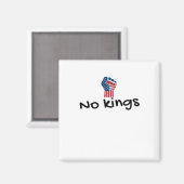 No Kings In America Classic Minimal Clean Magnet (Vorderseite/Rückseite)