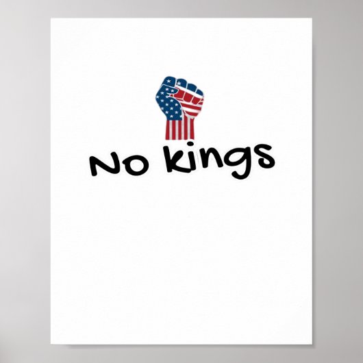 No Kings In America Classic Minimal Clean Poster (Vorne)