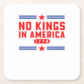 No Kings In America Classic Minimal Clean Rechteckiger Pappuntersetzer (Vorderseite)