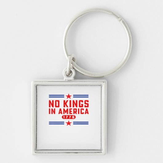 No Kings In America Classic Minimal Clean Schlüsselanhänger (Vorne)