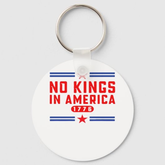No Kings In America Classic Minimal Clean Schlüsselanhänger (Vorderseite)
