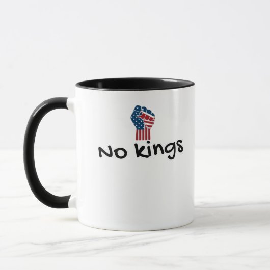 No Kings In America Classic Minimal Clean Tasse (Links)