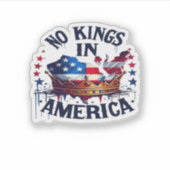 No Kings In America Classic Retro Cool Aufkleber (Vorderseite)