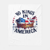 No Kings In America Classic Retro Cool Fleecedecke (Vorderseite)