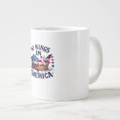 No Kings In America Classic Retro Cool Jumbo-Tasse (Vorderseite Rechts)