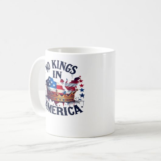 No Kings In America Classic Retro Cool Kaffeetasse (Vorderseite Links)