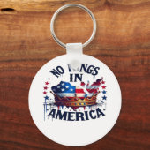 No Kings In America Classic Retro Cool Schlüsselanhänger (Vorderseite)