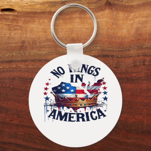 No Kings In America Classic Retro Cool Schlüsselanhänger (Vorderseite)