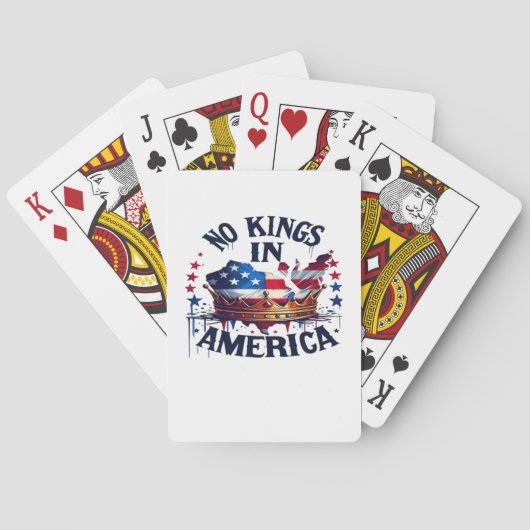 No Kings In America Classic Retro Cool Spielkarten (Rückseite)