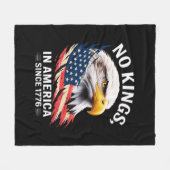 No Kings In America Classic Retro Graphic Design Fleecedecke (Vorderseite (Horizontal))