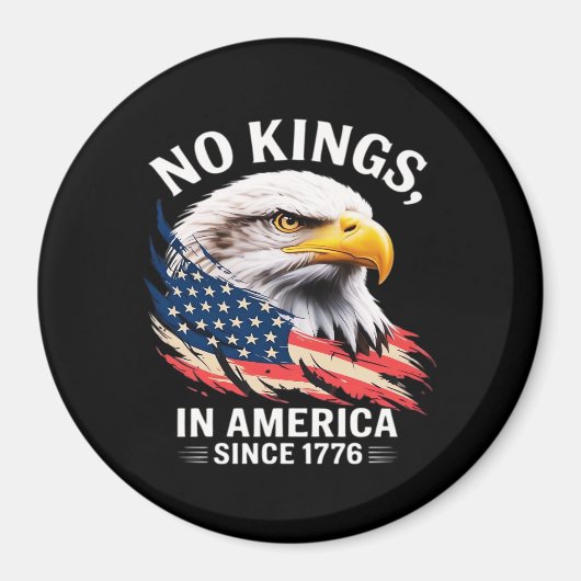 No Kings In America Classic Retro Graphic Design Magnet (Vorne)