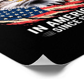 No Kings In America Classic Retro Graphic Design Poster (Ecke)