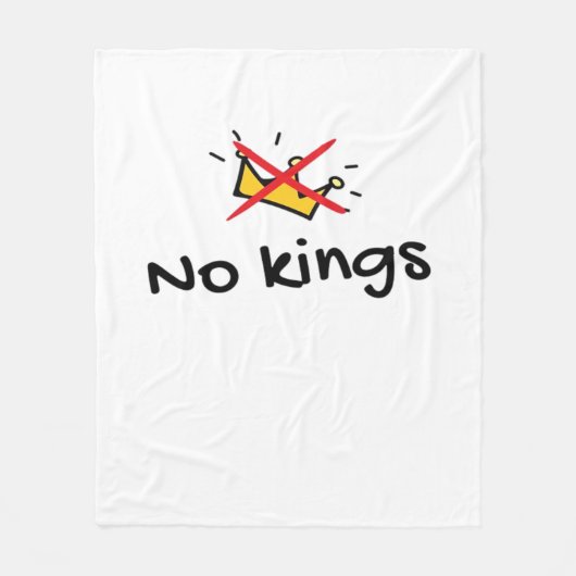 No Kings In America Classic Retro Style Fleecedecke (Vorderseite)