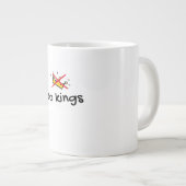 No Kings In America Classic Retro Style Jumbo-Tasse (Vorderseite Rechts)