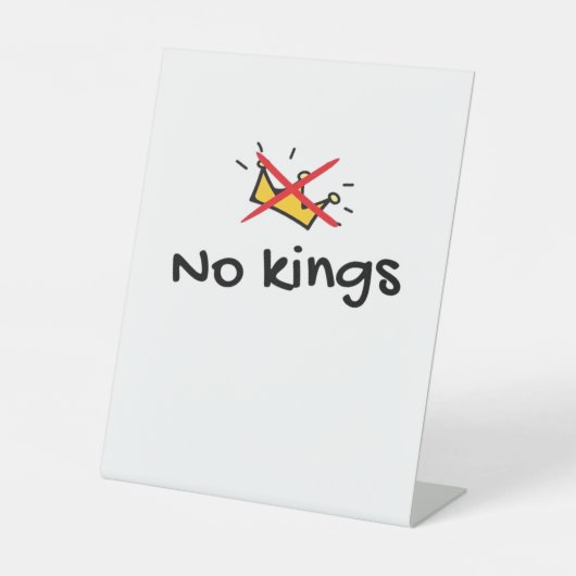 No Kings In America Classic Retro Style Sockelschild (Vorderseite)