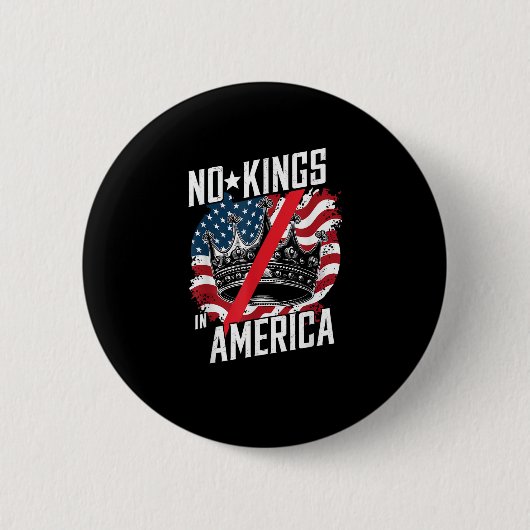 No Kings In America Court Ruling Protest Save Button (Vorderseite)