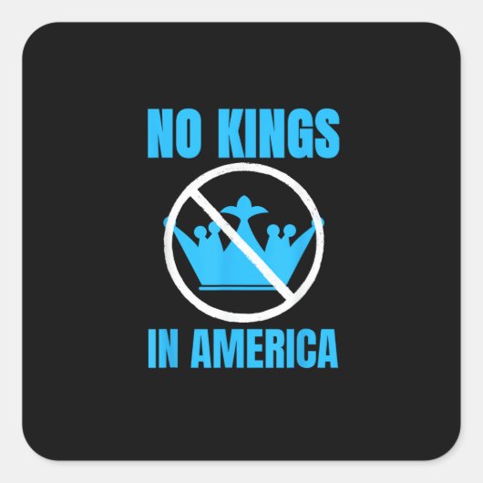 No Kings In America Court Ruling Saying Quadratischer Aufkleber (Vorderseite)