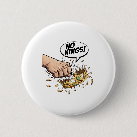 No Kings In America Creative Design Button (Vorderseite)