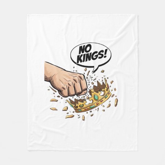 No Kings In America Creative Design Fleecedecke (Vorderseite)