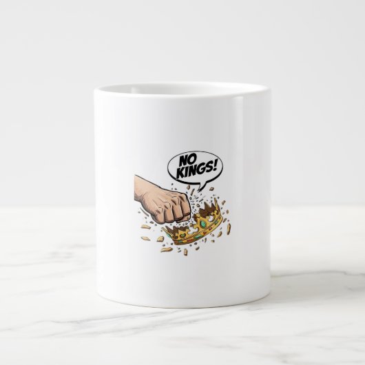 No Kings In America Creative Design Jumbo-Tasse (Vorderseite)