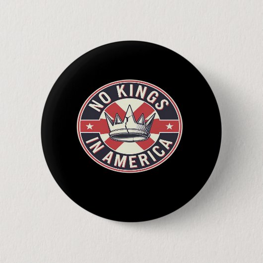 No Kings In America Creative Style Button (Vorderseite)