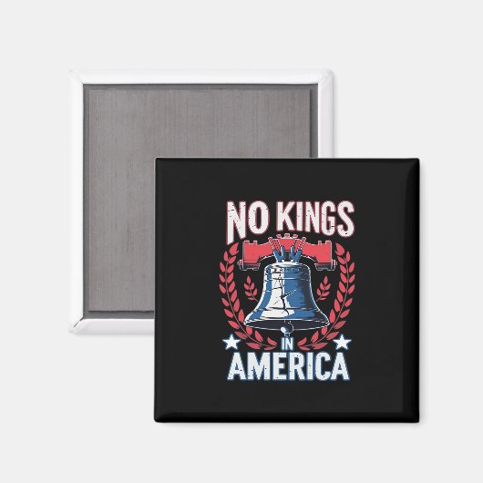 No Kings In America Design Classic Artistic Graphi Magnet (Vorderseite/Rückseite)