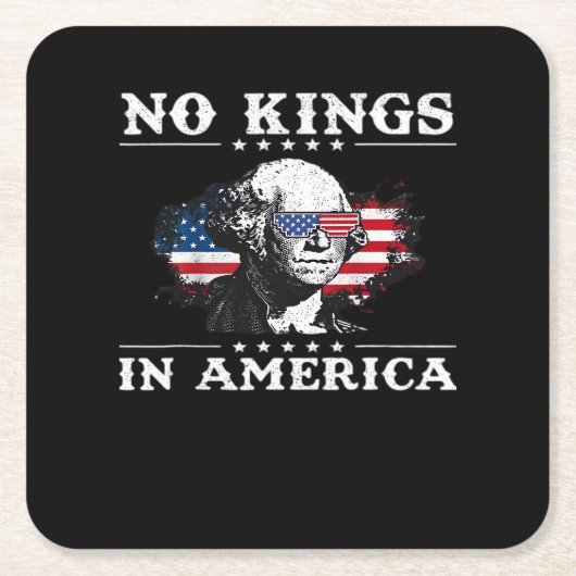 No Kings In America Doge Classic Funny Meme Rechteckiger Pappuntersetzer (Vorderseite)