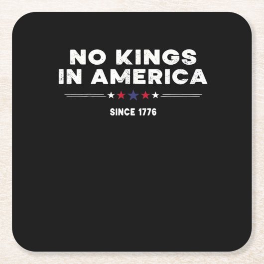 No Kings In America Doge Classic Trendy Graphic Rechteckiger Pappuntersetzer (Vorderseite)