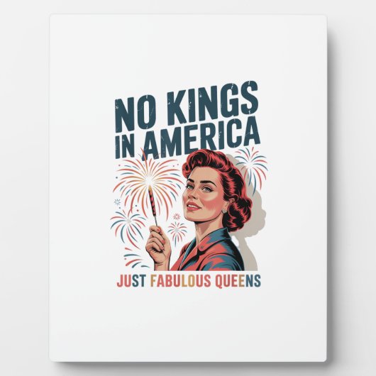 No Kings In America Fabulous Queens Pride 2025 Des Fotoplatte (Vorderseite)