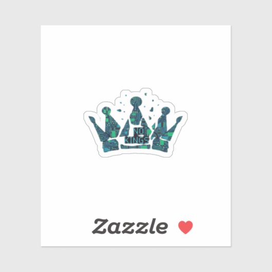 No Kings In America Freedom Aesthetic Aufkleber (Blatt)